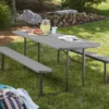 COSCO Intellefit Dark Gray 2-Bench Folding Outdoor Picnic Table 1 COSCO Intellefit Dark Gray 2-Bench Folding Outdoor Picnic Table -FurniHub Store 810541500 1