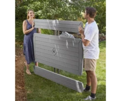 COSCO Intellefit Dark Gray 2-Bench Folding Outdoor Picnic Table -FurniHub Store 810541500 2