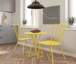 Heidi Yellow 3-Piece Bistro Patio Furniture Set -FurniHub Store 810541503 2