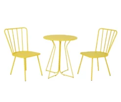 Heidi Yellow 3-Piece Bistro Patio Furniture Set -FurniHub Store 810541503 4
