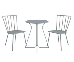 Heidi Light Gray 3-Piece Bistro Patio Furniture Set -FurniHub Store 810541505 6 1