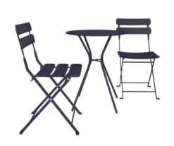 COSCO Outdoor Living Navy 3-Piece Folding Patio Seating Set -FurniHub Store 810541509 3