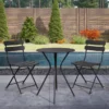 COSCO Outdoor Living Black 3-Piece Folding Bistro Patio Seating Set -FurniHub Store 810541510 1