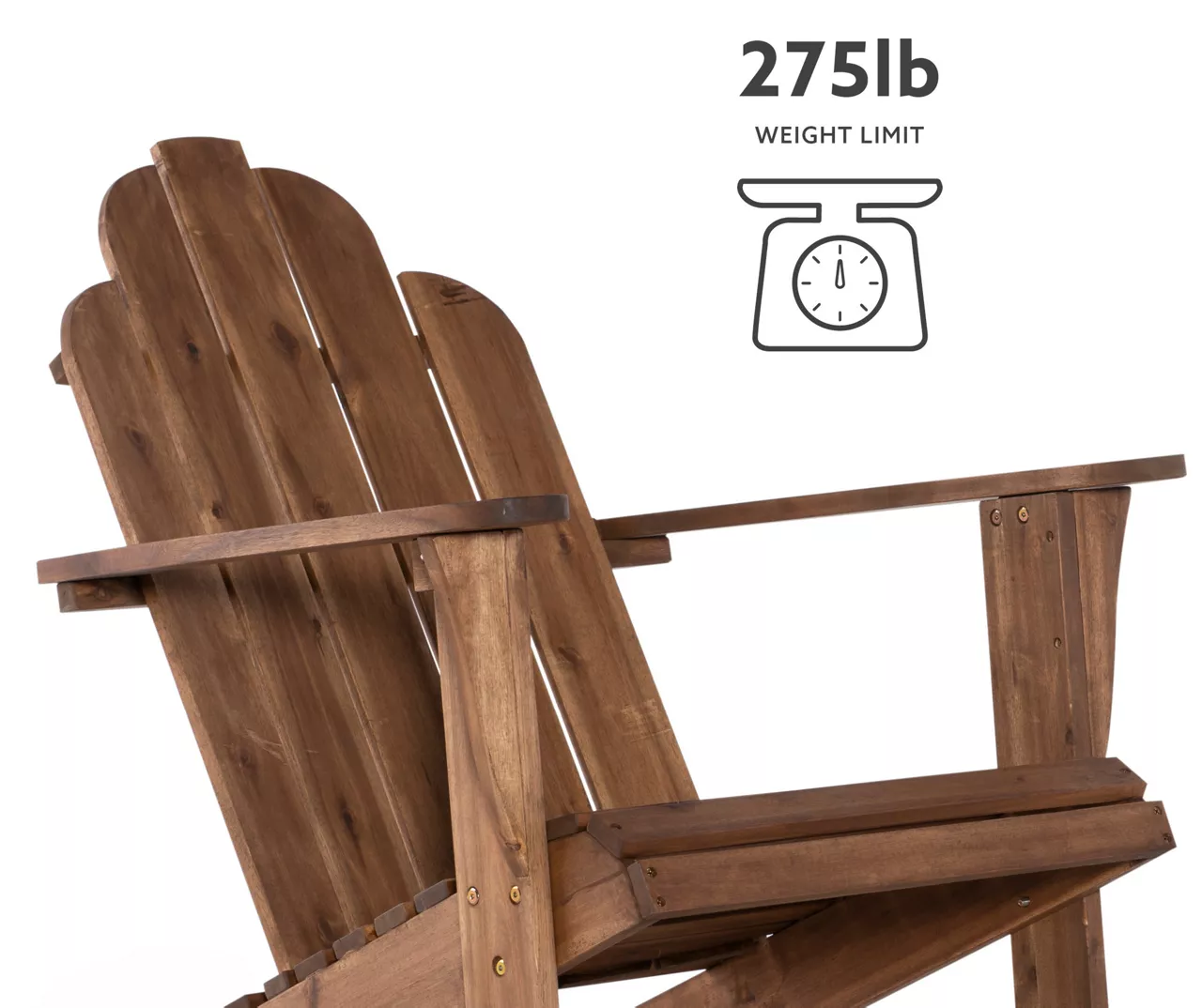 Flint Acorn Wood Patio Adirondack Rocking Chair 7 Flint Acorn Wood Patio Adirondack Rocking Chair - Image 5