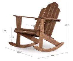 Flint Acorn Wood Patio Adirondack Rocking Chair 25 Flint Acorn Wood Patio Adirondack Rocking Chair -FurniHub Store 810541698 D8 12