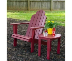 Flint Red Wood Patio Adirondack End Table -FurniHub Store 810541704 810541707 1