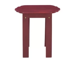Flint Red Wood Patio Adirondack End Table -FurniHub Store 810541707 3