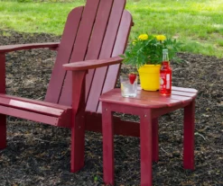 Flint Red Wood Patio Adirondack End Table -FurniHub Store 810541707 5