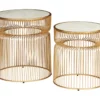 Vernway White Marble & Gold Metal 2-Piece Accent Table Set 1 Vernway White Marble & Gold Metal 2-Piece Accent Table Set -FurniHub Store 810542168