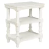 Dannerville Antique White 3-Tier Accent Table With USB Charging -FurniHub Store 810542271
