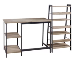 Soho 2-Piece Home Office Desk & Bookshelf Set -FurniHub Store 810542285 2