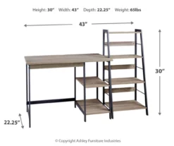 Soho 2-Piece Home Office Desk & Bookshelf Set -FurniHub Store 810542285 3