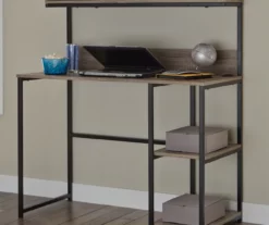 Daylicrew 2-Shelf Home Office Desk & Hutch -FurniHub Store 810542286 1