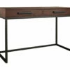 Horatio Brown & Gunmetal Wood Desk -FurniHub Store 810542288