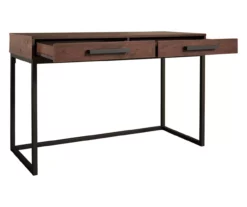 Horatio Brown & Gunmetal Wood Desk -FurniHub Store 810542288 5