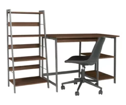 Soho 2-Piece Wooden Desk & Bookcase Set -FurniHub Store 810542289 5