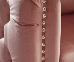 Lizmont Blush Tufted Velvet Accent Chair 14 Lizmont Blush Tufted Velvet Accent Chair -FurniHub Store 810542292 6