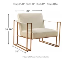 Kleemore Ostrich Embossed Leather Accent Chair -FurniHub Store 810542293 3