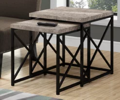 Monarch Reclaimed Wood Look 2-Piece Nesting Table Set -FurniHub Store 810542383 1