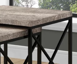 Monarch Reclaimed Wood Look 2-Piece Nesting Table Set -FurniHub Store 810542383 3