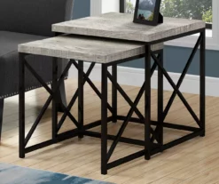 Monarch Reclaimed Wood Look 2-Piece Nesting Table Set -FurniHub Store 810542384 1