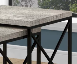 Monarch Reclaimed Wood Look 2-Piece Nesting Table Set -FurniHub Store 810542384 3