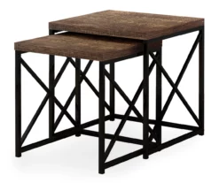 Monarch Reclaimed Wood Look 2-Piece Nesting Table Set -FurniHub Store 810542385 2