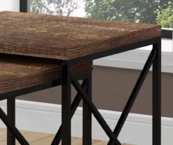 Monarch Reclaimed Wood Look 2-Piece Nesting Table Set -FurniHub Store 810542385 3