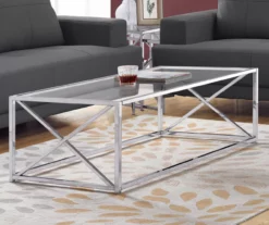 Monarch Glass & Metal Coffee Table -FurniHub Store 810542388 1