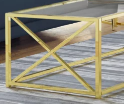 Monarch Glass & Metal Coffee Table -FurniHub Store 810542401 3 1