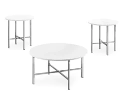 Monarch Round 3-Piece Occasional Table Set 25 Monarch Round 3-Piece Occasional Table Set -FurniHub Store 810542402 2
