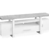 60" White & Cement Look TV Stand 2 60" White & Cement Look TV Stand -FurniHub Store 810542414 2