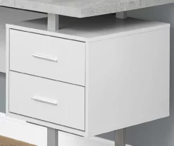 Monarch Metal 3-Drawer L-Shaped Computer Desk -FurniHub Store 810542417 3