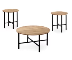 Monarch Round 3-Piece Occasional Table Set 26 Monarch Round 3-Piece Occasional Table Set -FurniHub Store 810542422 2