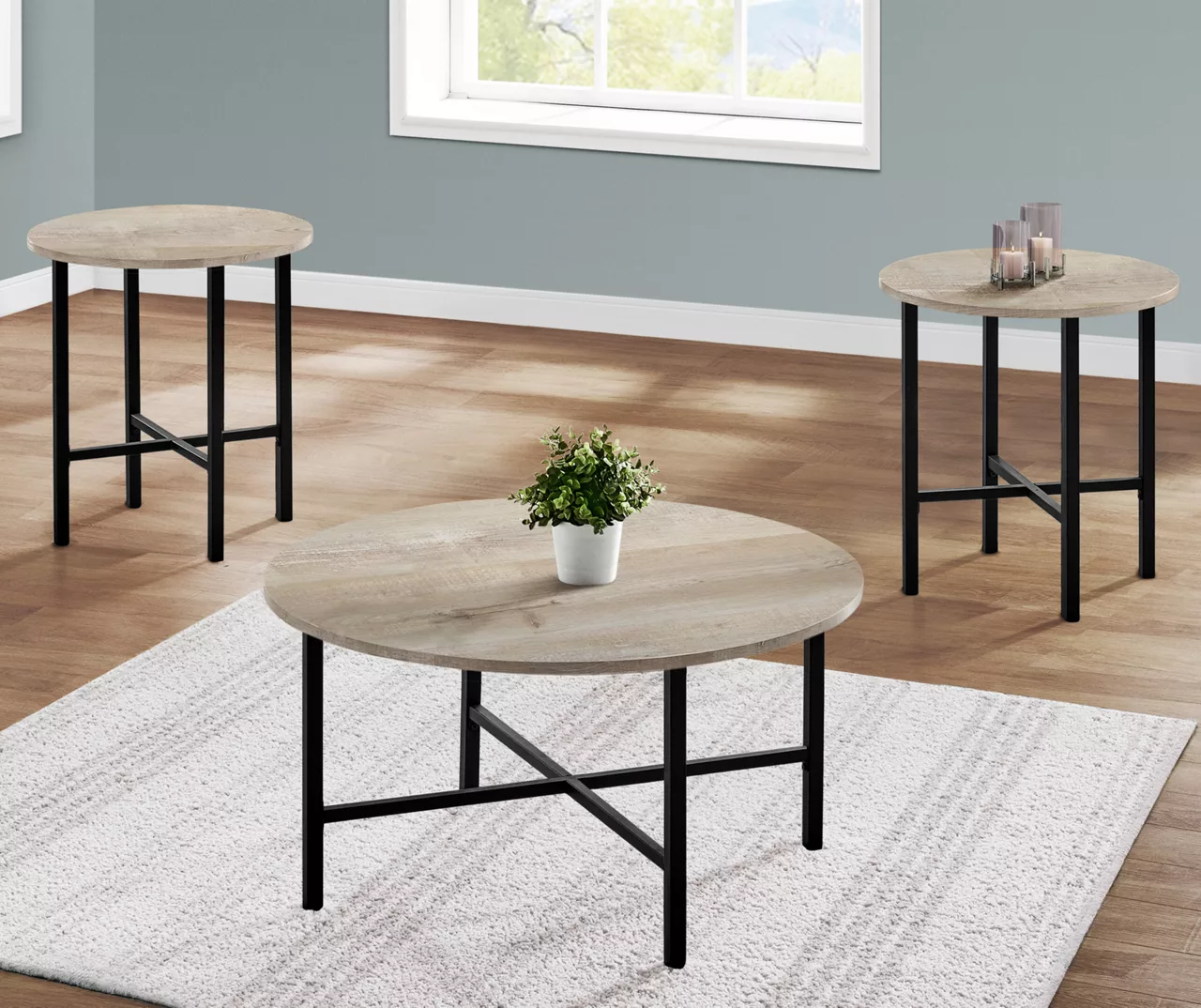 Monarch Round 3-Piece Occasional Table Set 10 Monarch Round 3-Piece Occasional Table Set - Image 8
