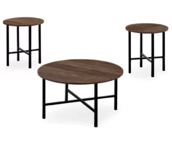 Monarch Round 3-Piece Occasional Table Set 27 Monarch Round 3-Piece Occasional Table Set -FurniHub Store 810542426 2