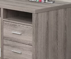 Monarch Metal 2-Drawer L-Shaped Computer Desk -FurniHub Store 810542429 3