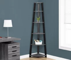 Monarch 5-Shelf Etagere Corner Bookcase -FurniHub Store 810542444 1