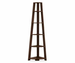 Monarch 5-Shelf Etagere Corner Bookcase -FurniHub Store 810542450 2