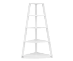 Monarch 4-Shelf Etagere Corner Bookcase -FurniHub Store 810542451 2