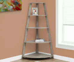 Monarch 4-Shelf Etagere Corner Bookcase -FurniHub Store 810542452 1