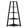 Monarch 4-Shelf Etagere Corner Bookcase -FurniHub Store 810542456 2