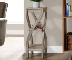Monarch 3-Tier Twisted Leg Side Table 23 Monarch 3-Tier Twisted Leg Side Table -FurniHub Store 810542508 1