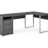 Monarch Metal 2-Drawer L-Shaped Computer Desk -FurniHub Store 810542512 2