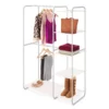 White Double-Rod Open Closet -FurniHub Store 810542680