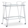 Hampton Silver 2-Shelf Rolling Steel Bar Cart -FurniHub Store 810543098 1