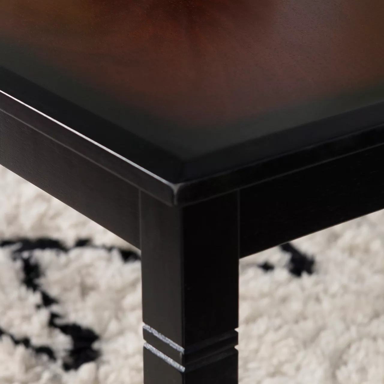 Shirley Black Cherry Transitional Wood Coffee Table 5 Shirley Black Cherry Transitional Wood Coffee Table - Image 3