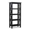 Richland Black 4-Shelf Bookcase -FurniHub Store 810543156 1