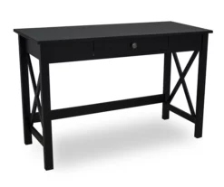 Richland Black 1-Drawer Wood X Leg Wood End Table -FurniHub Store 810543158 4