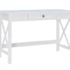 Richland White 1-Drawer Wood X Leg Desk 1 Richland White 1-Drawer Wood X Leg Desk -FurniHub Store 810543159 1